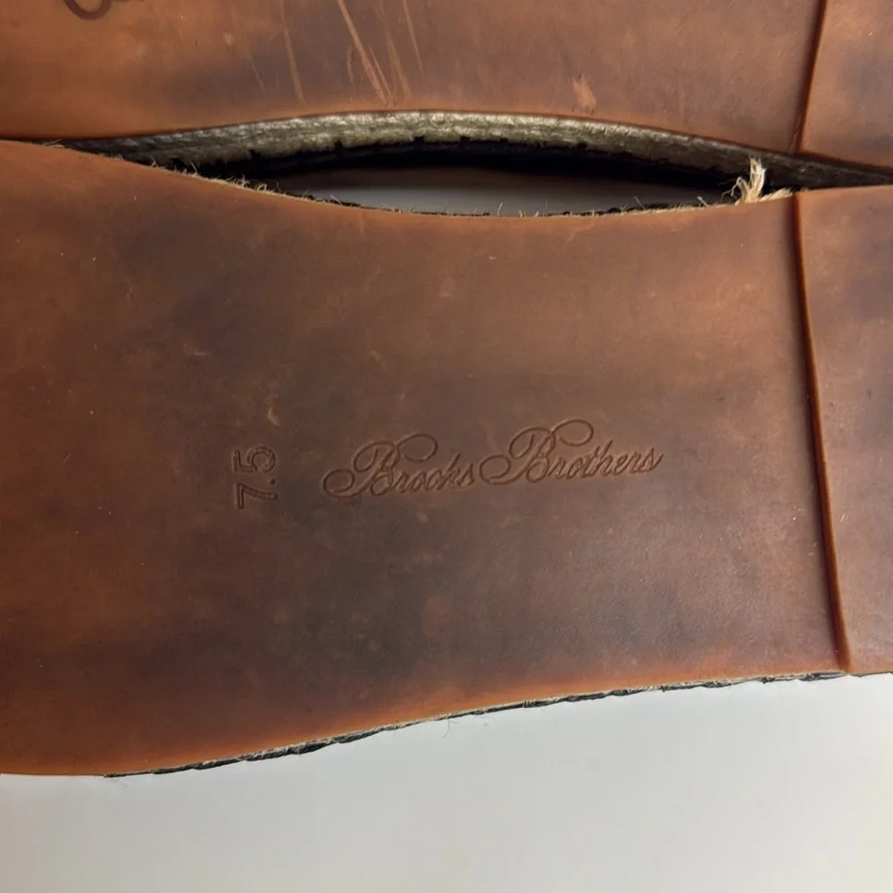 Brooks‎ Brothers Black Leather Espadrilles Size 7.5